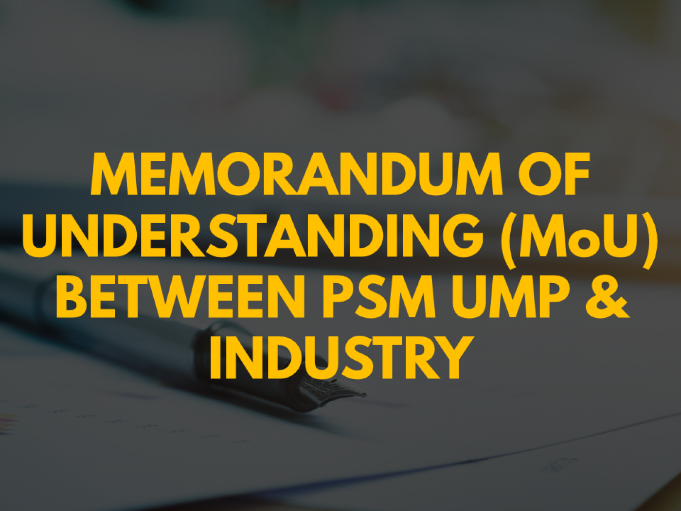 Memorandum of Understanding (MoU) Work Based Learning (WBL) between Pusat Sains Matematik UMP and Companies Commission of Malaysia (SSM)