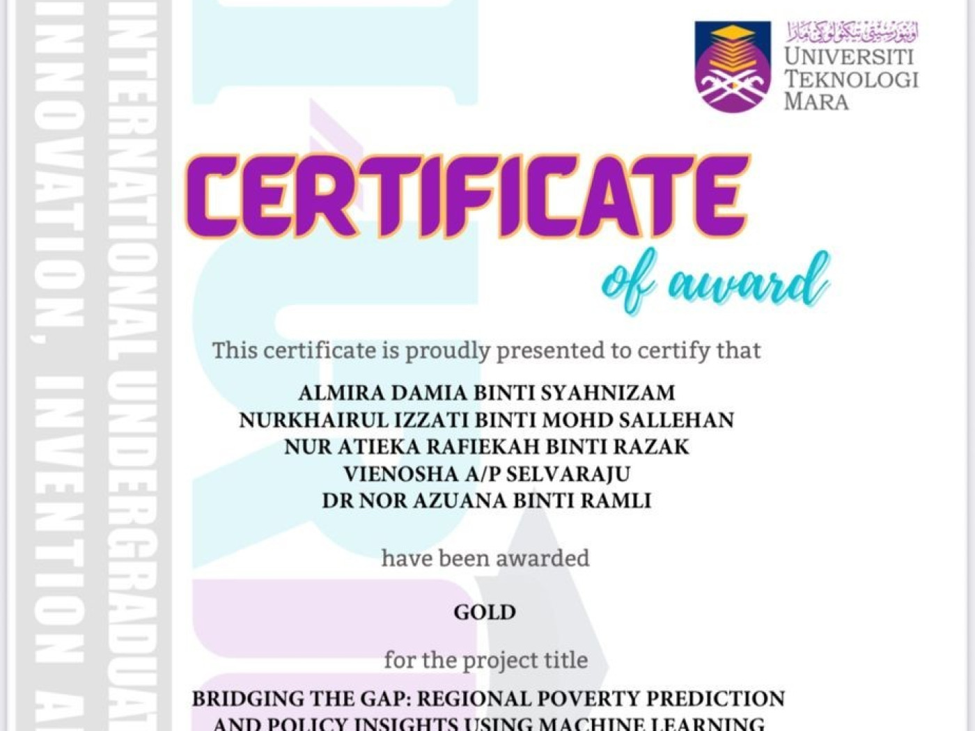 PSM UMPSA Students Shine at I-URIID 2025!