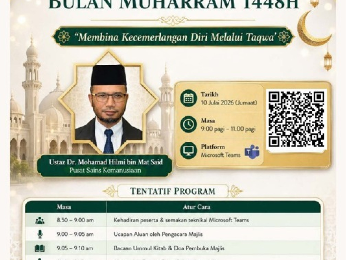 PSM’s Muharram 1448H Religious Talk Strengthens the Practice of Taqwa Among the UMPSA Community